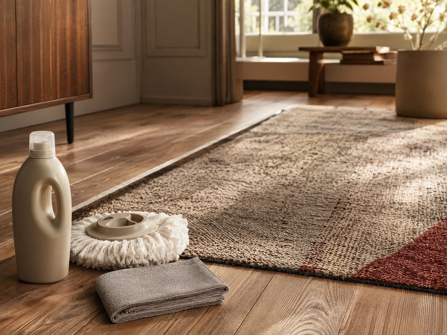 Floor Care Starter Set in a warm home floor setting